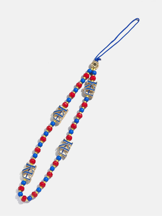 University of Kansas Beaded Phone Charm - University of Kansas
