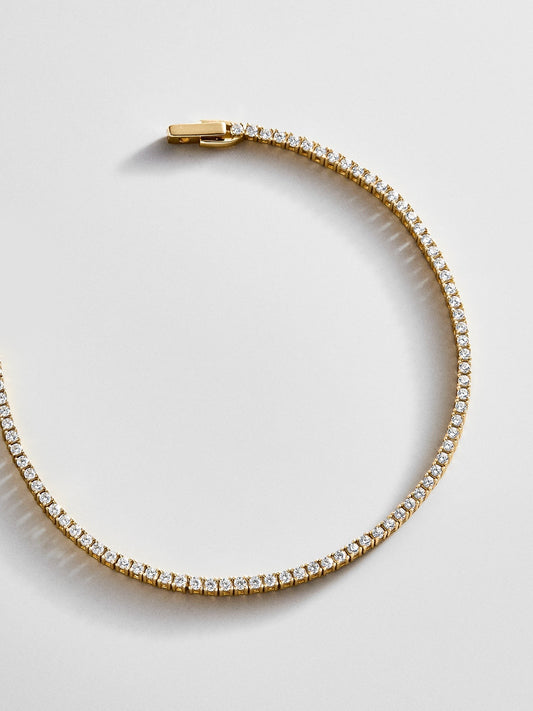 Billie 18K Gold Tennis Bracelet - 18K Gold Plated Sterling Silver