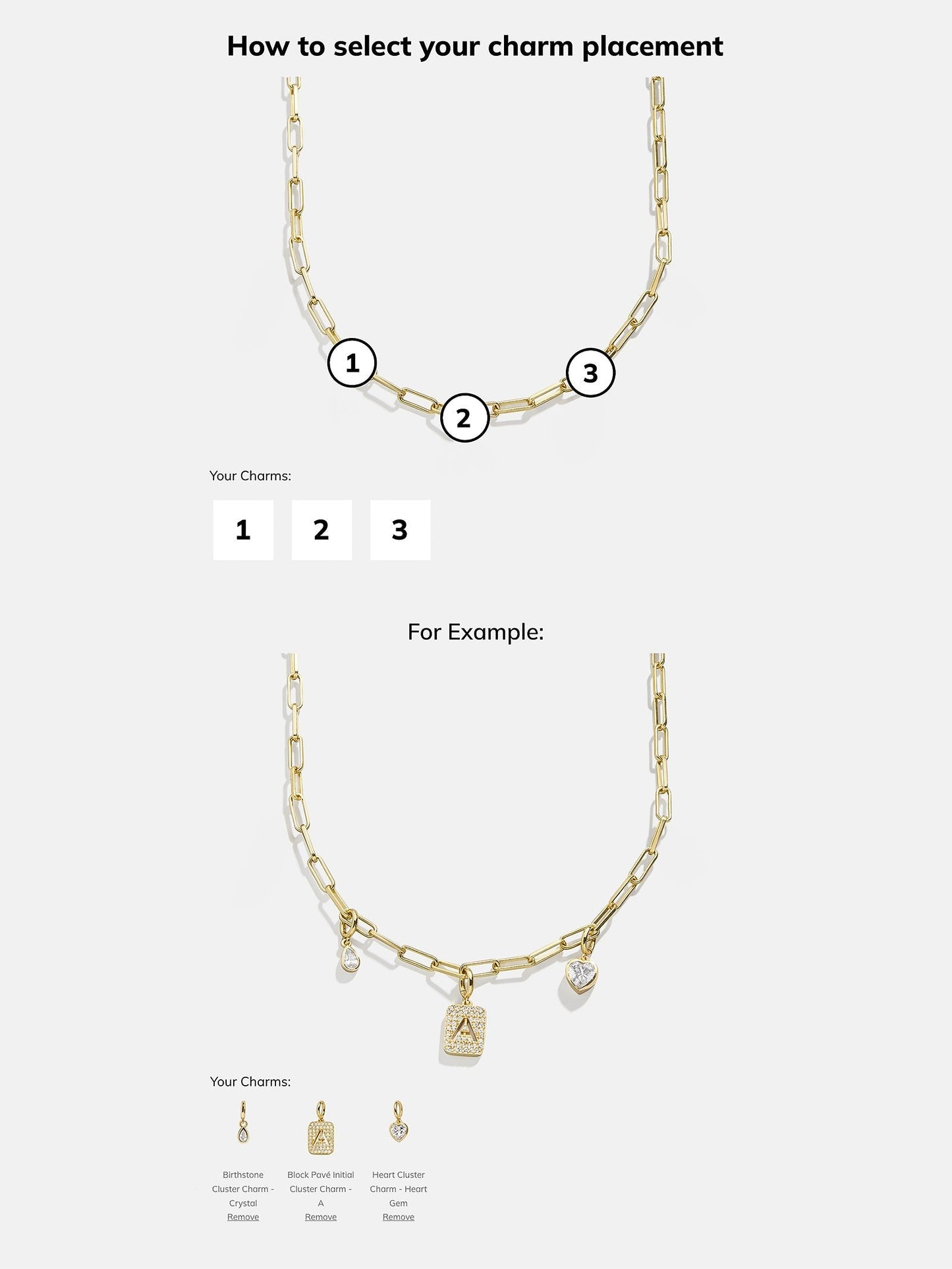 Spaced Custom Charm Necklace - Spaced Charm Necklace
