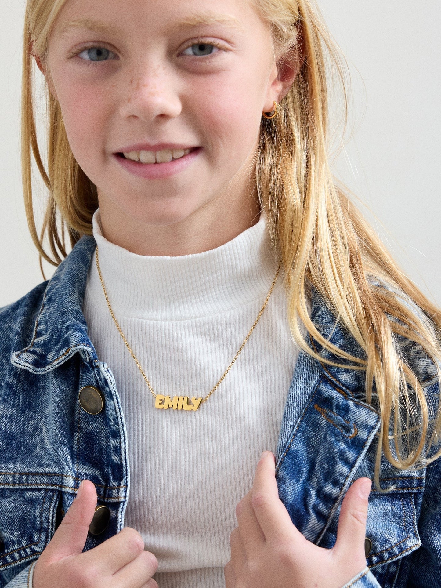 Waterproof Kids’ Custom Nameplate Necklace - Balloon