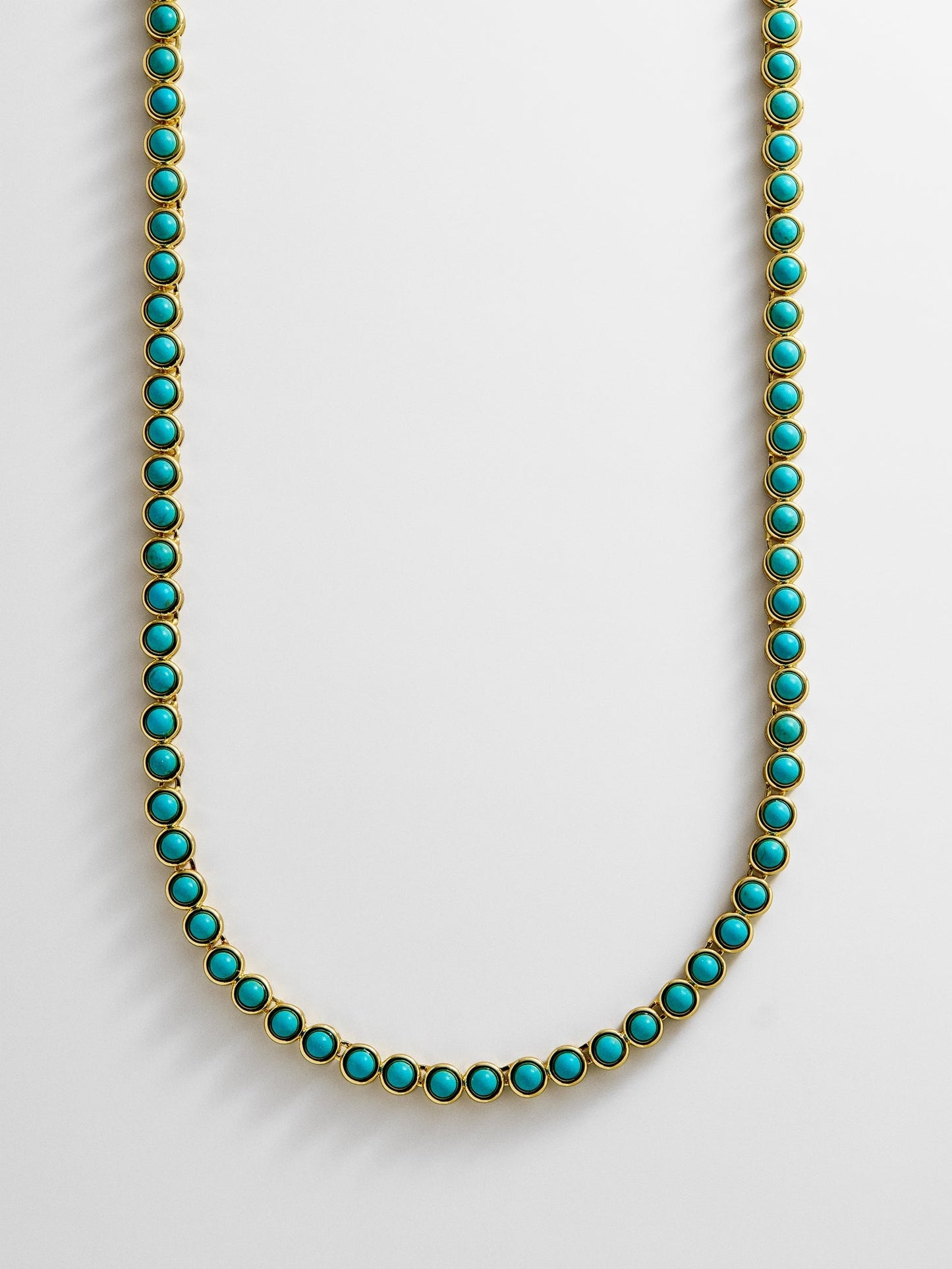 Nina Semi-Precious Necklace - Gold/Turquoise