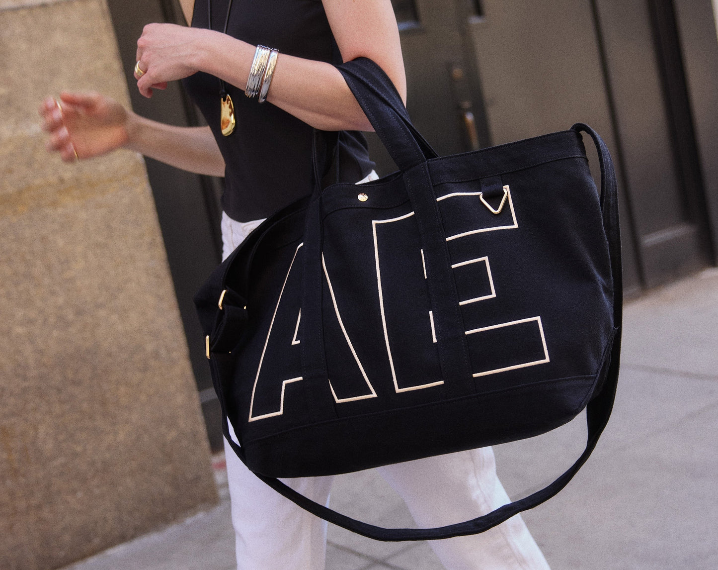 Solid Custom Alpha Tote - Jet Black