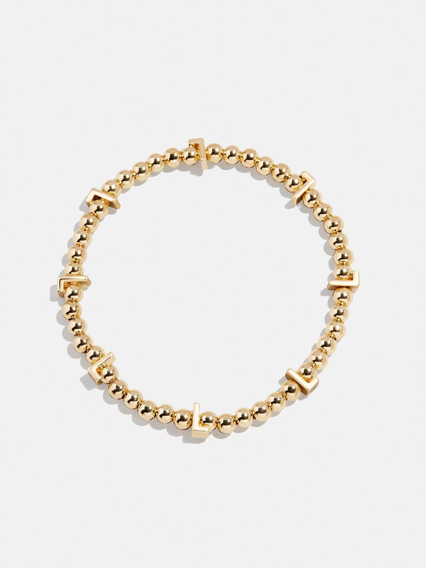 Gold Repeating Initial Pisa Bracelet - L