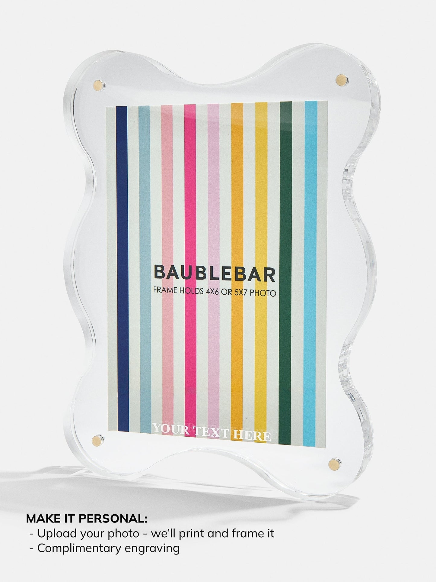 Picture Perfect Vertical Acrylic Frame - Retro Wavy Shape