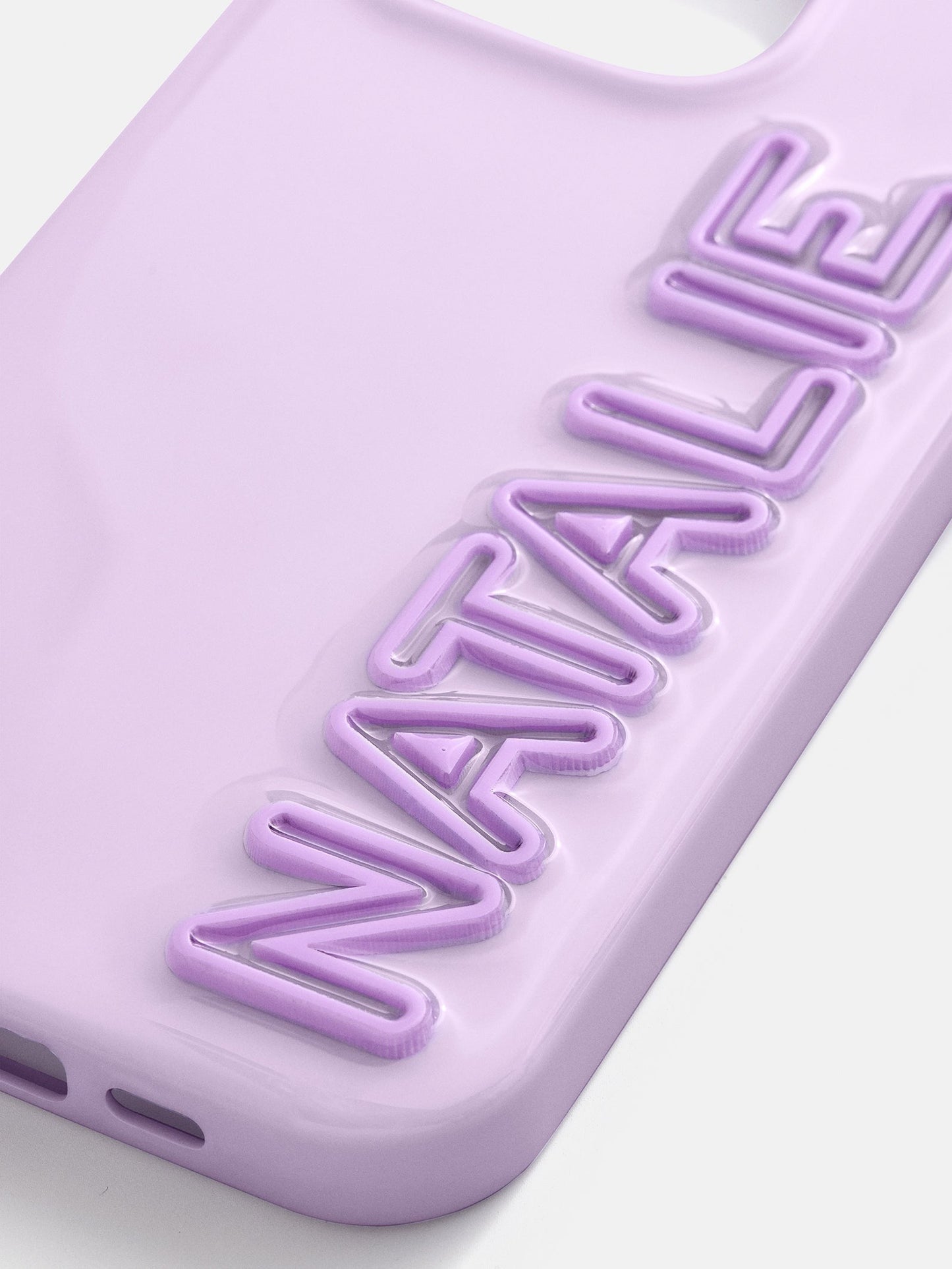 Fine Line Custom iPhone Case - Lavendar/Lavendar