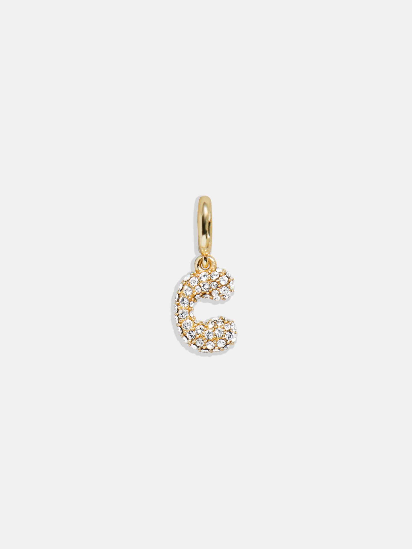 Pavé Bubble Initial Cluster Charm - C