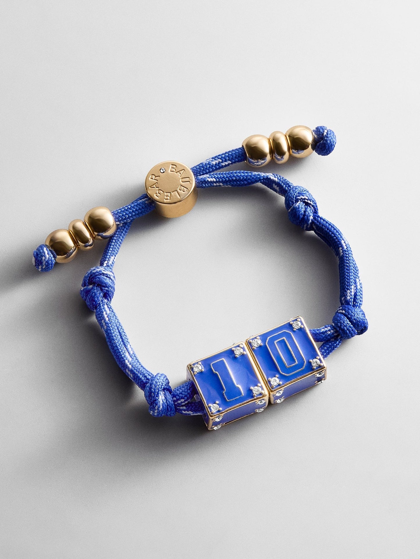 Block Party Varsity Number Custom Bracelet - Cobalt Double Digit