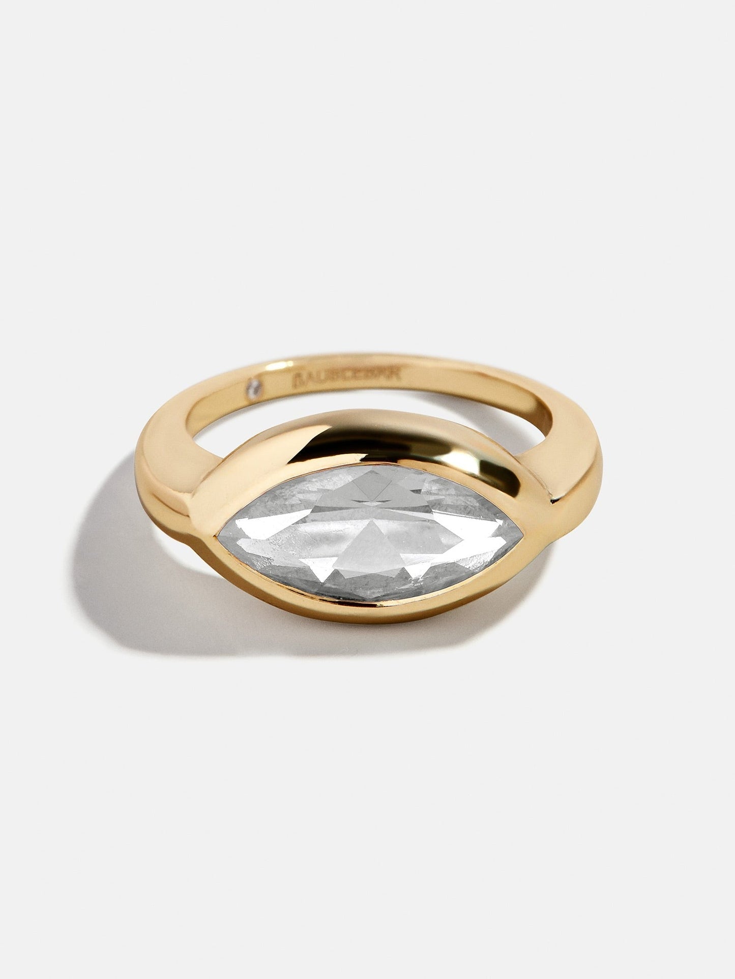 Gold Cubic Zirconia Custom Birthstone Ring - Crystal