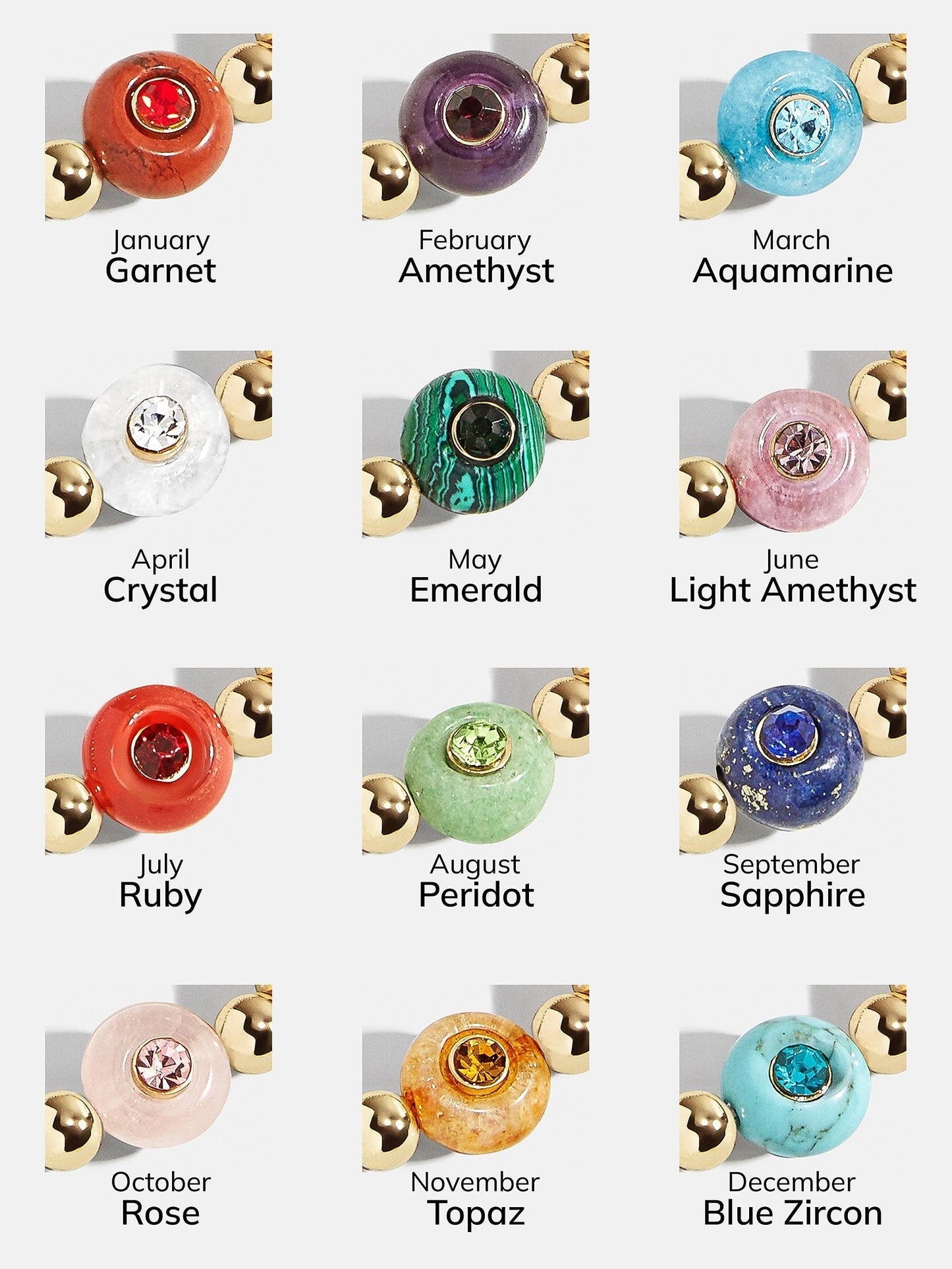 Semi-Precious Birthstone Pisa Bracelet - Topaz