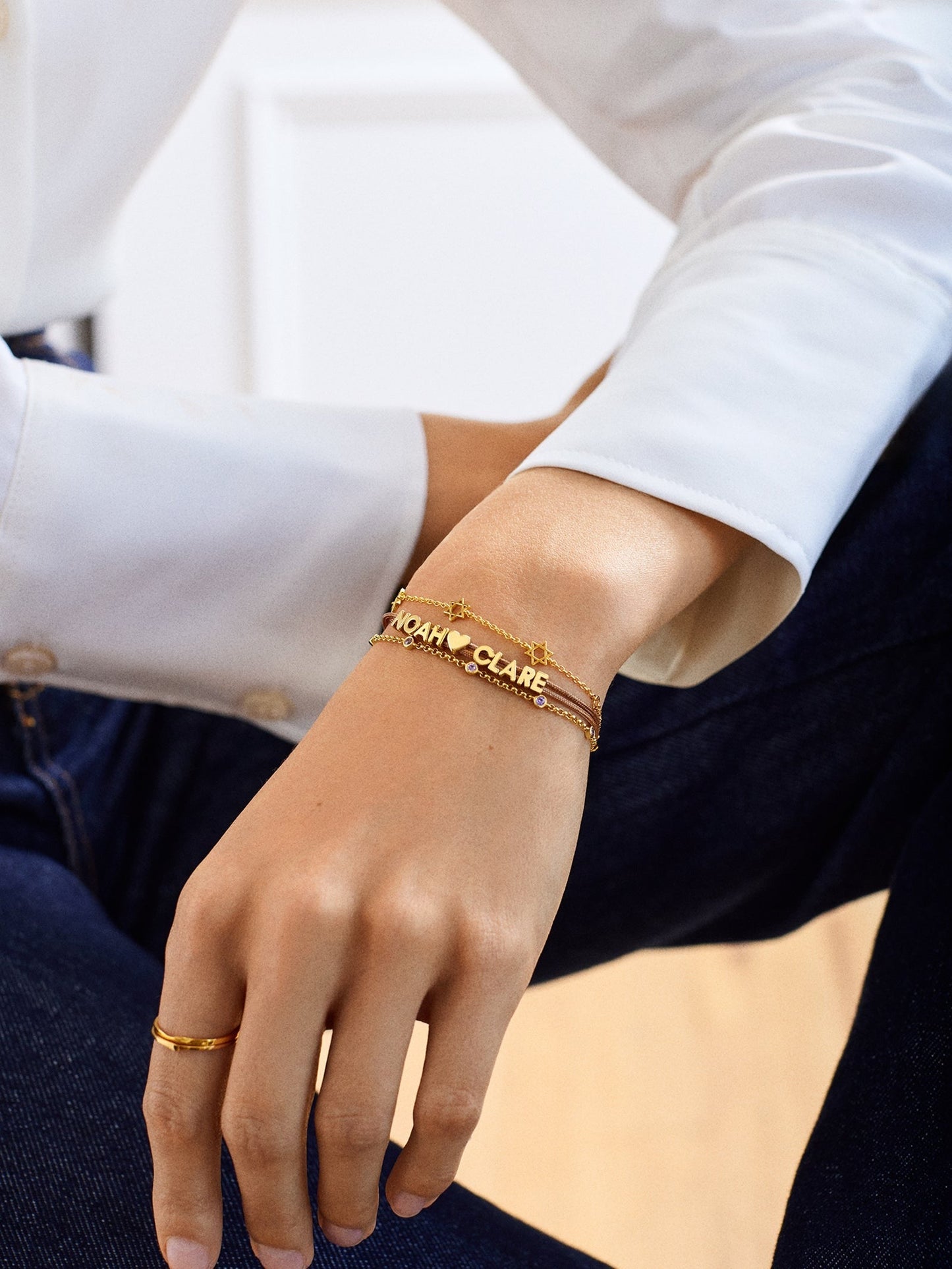 Yasmine 18K Gold Birthstone Bracelet - Light Amethyst