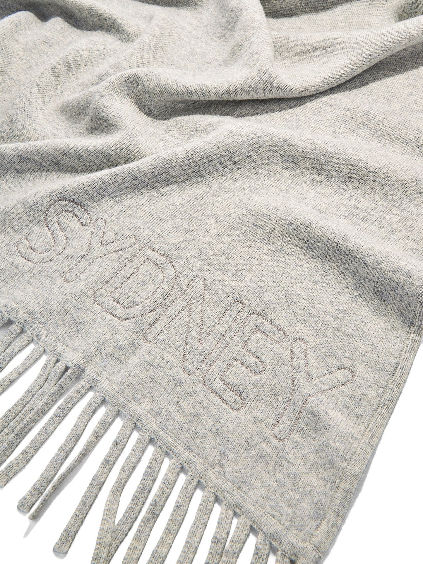 Pure Merino Wool Custom Blanket - Cloud Gray/Dark Gray