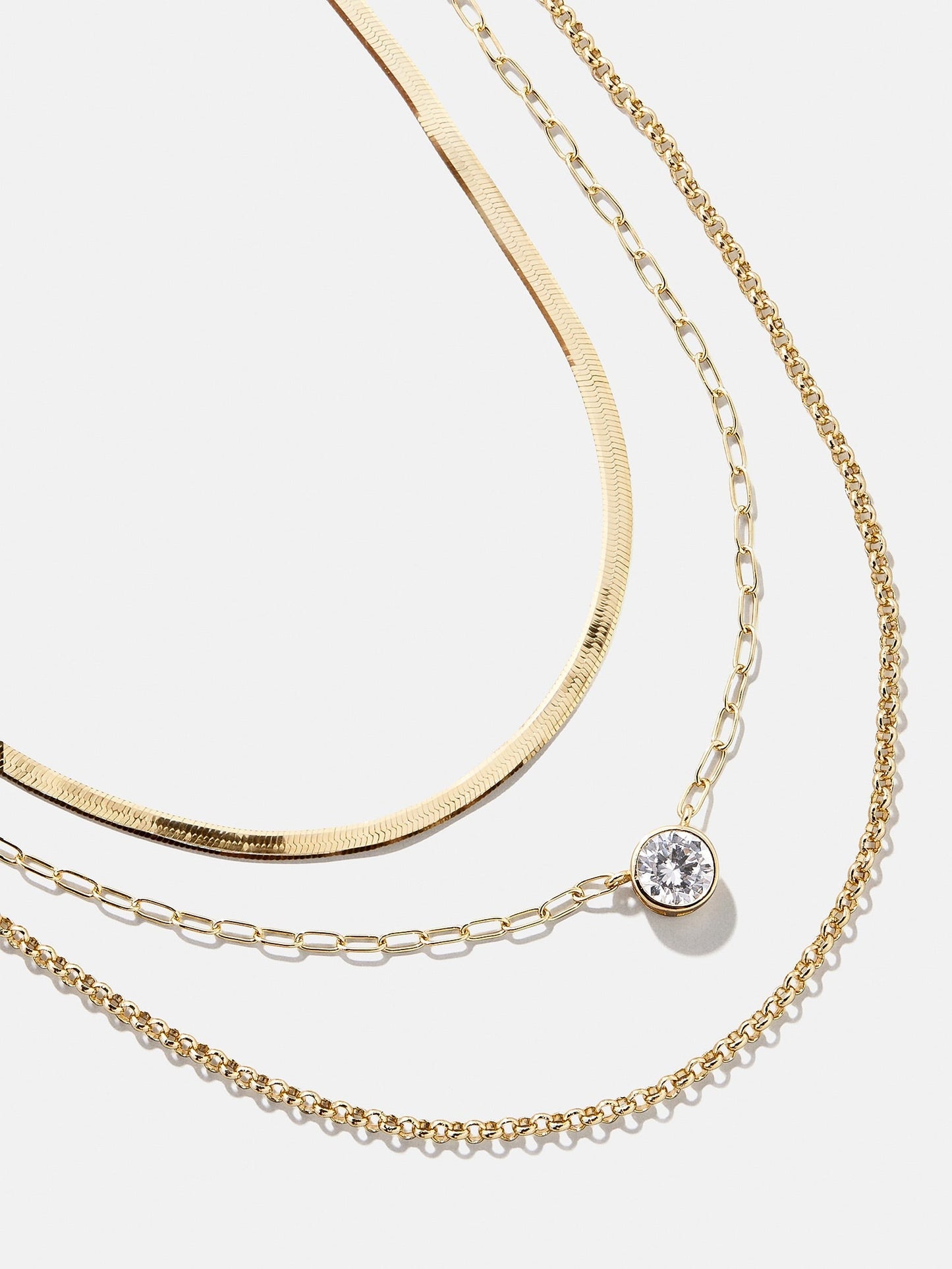 Kendall 14K Gold Layered Necklace - Kendall 14K Gold Layered Necklace