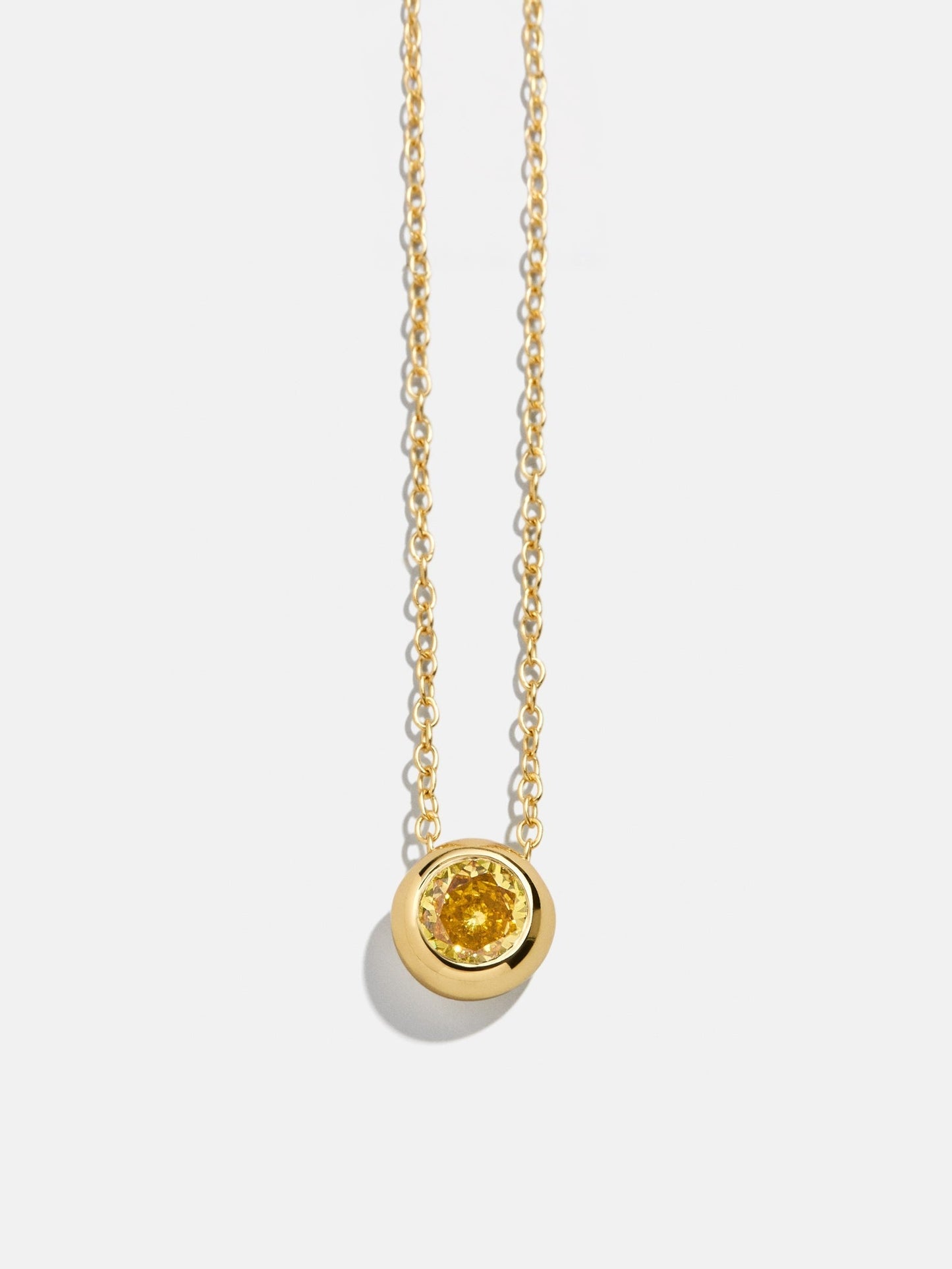 14K Gold Birthstone Pendant Necklace - Topaz
