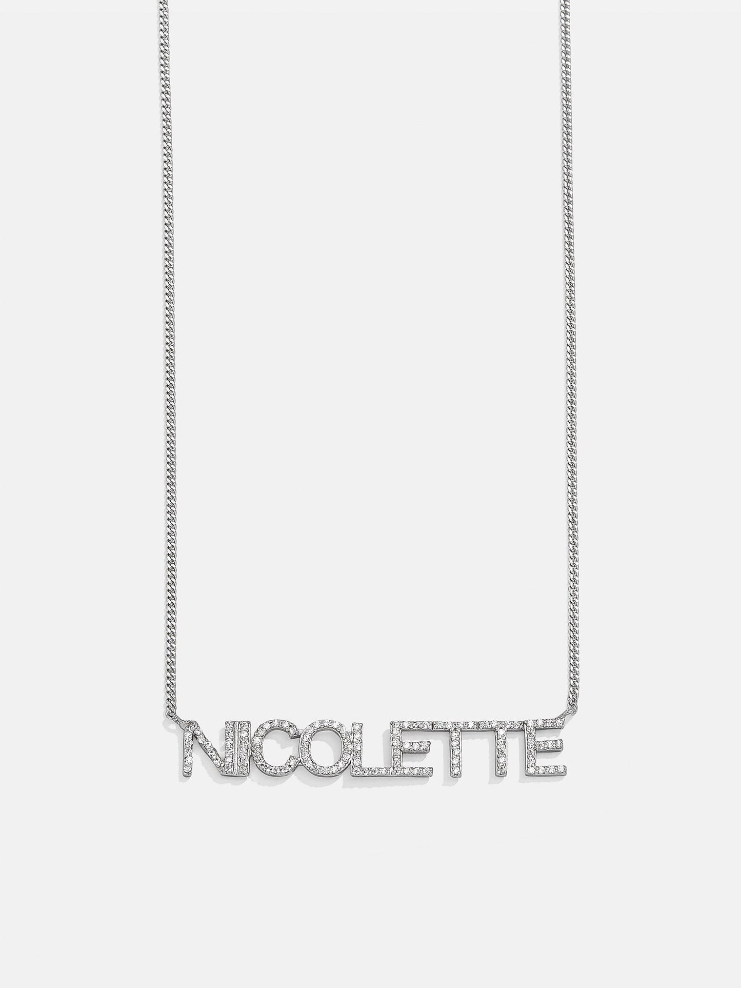 14K Gold Custom Nameplate Necklace - Block