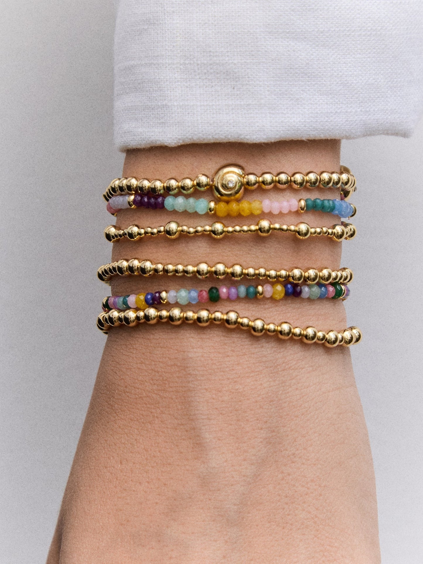 Chelsea Pisa Bracelet - 3MM/4MM Grouped Gold Pisa