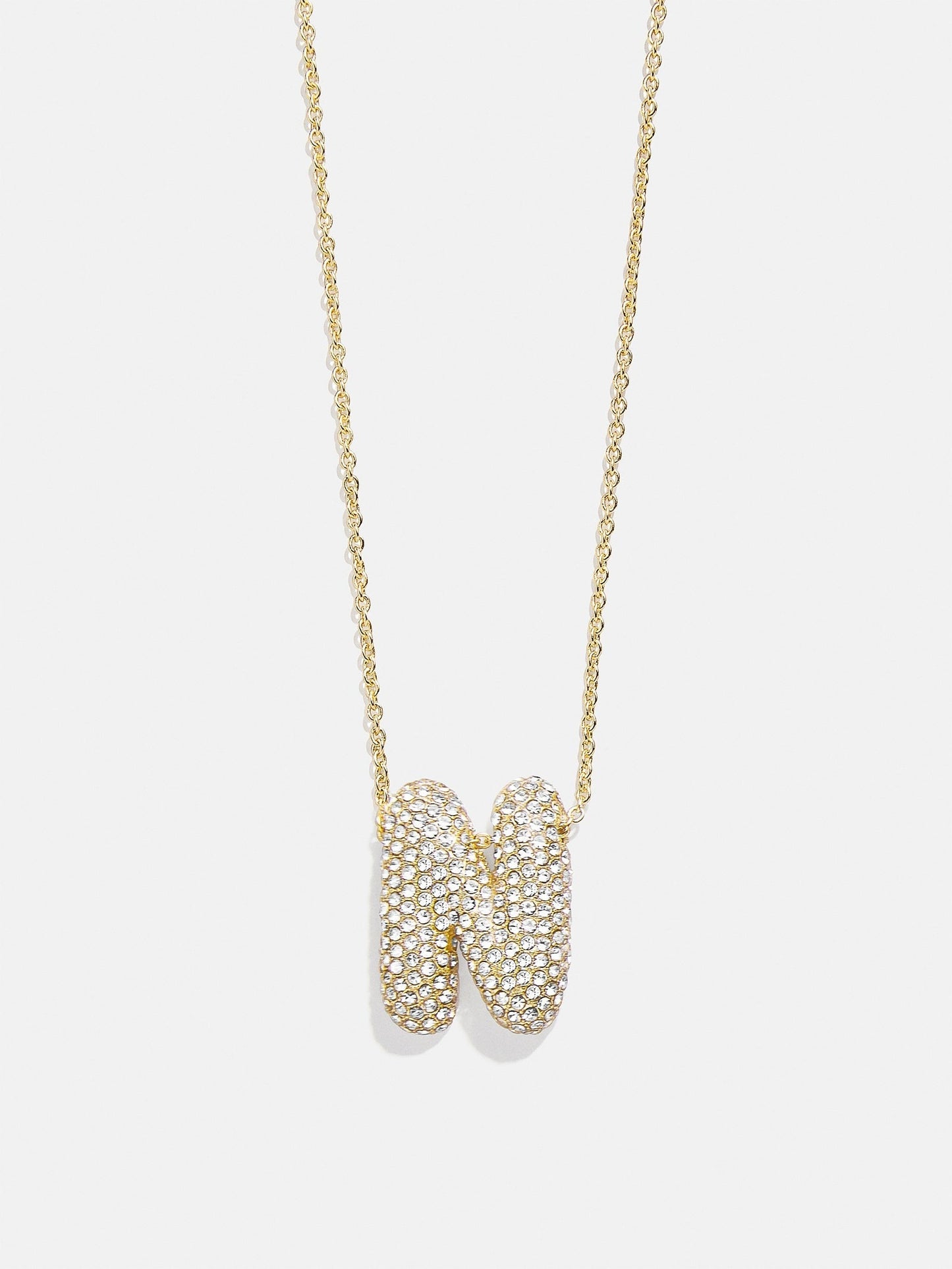 Kids’ Bubble Initial Necklace - Gold/Pavé