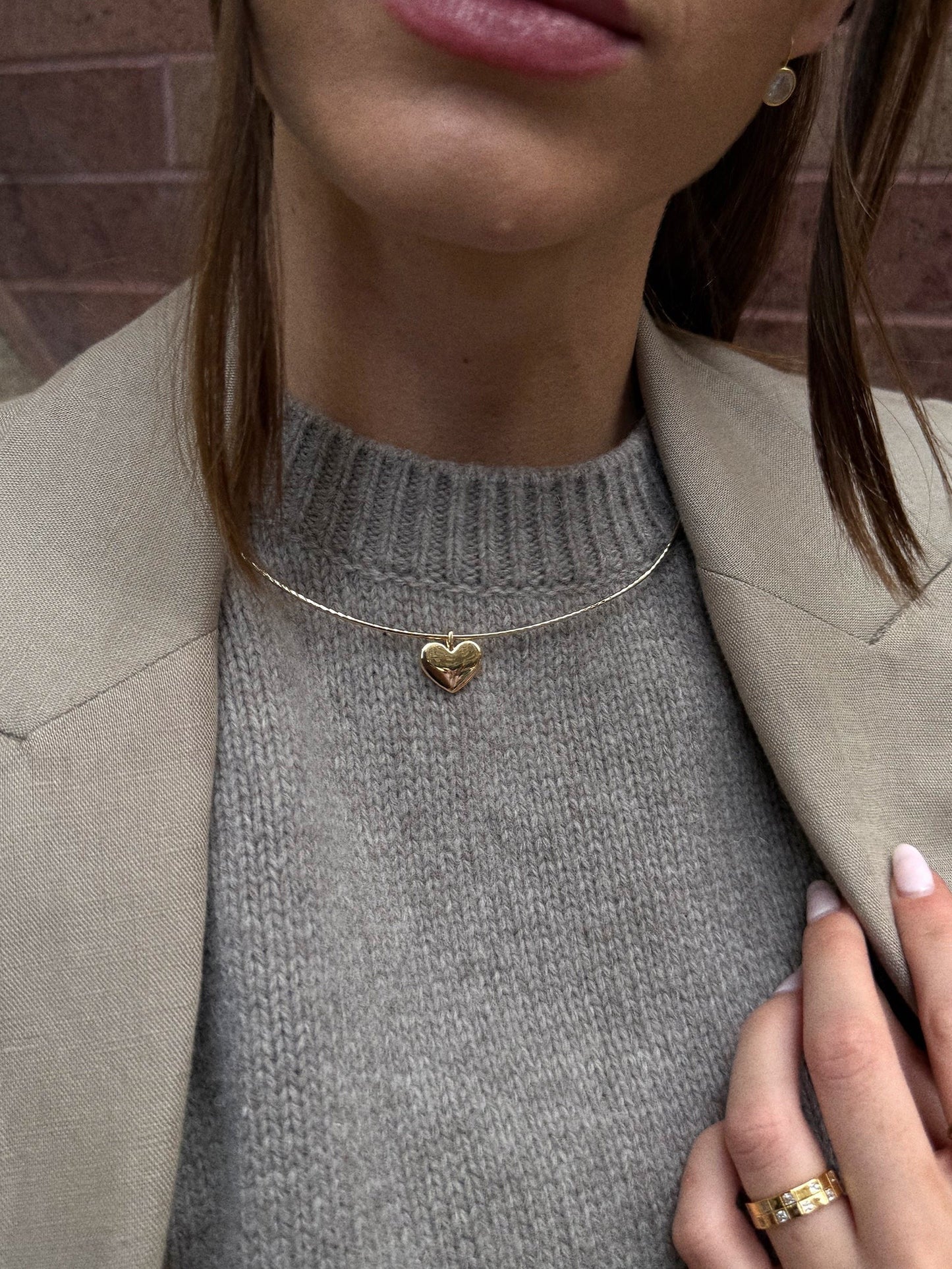 Millie Collar Necklace - Heart Collar Necklace