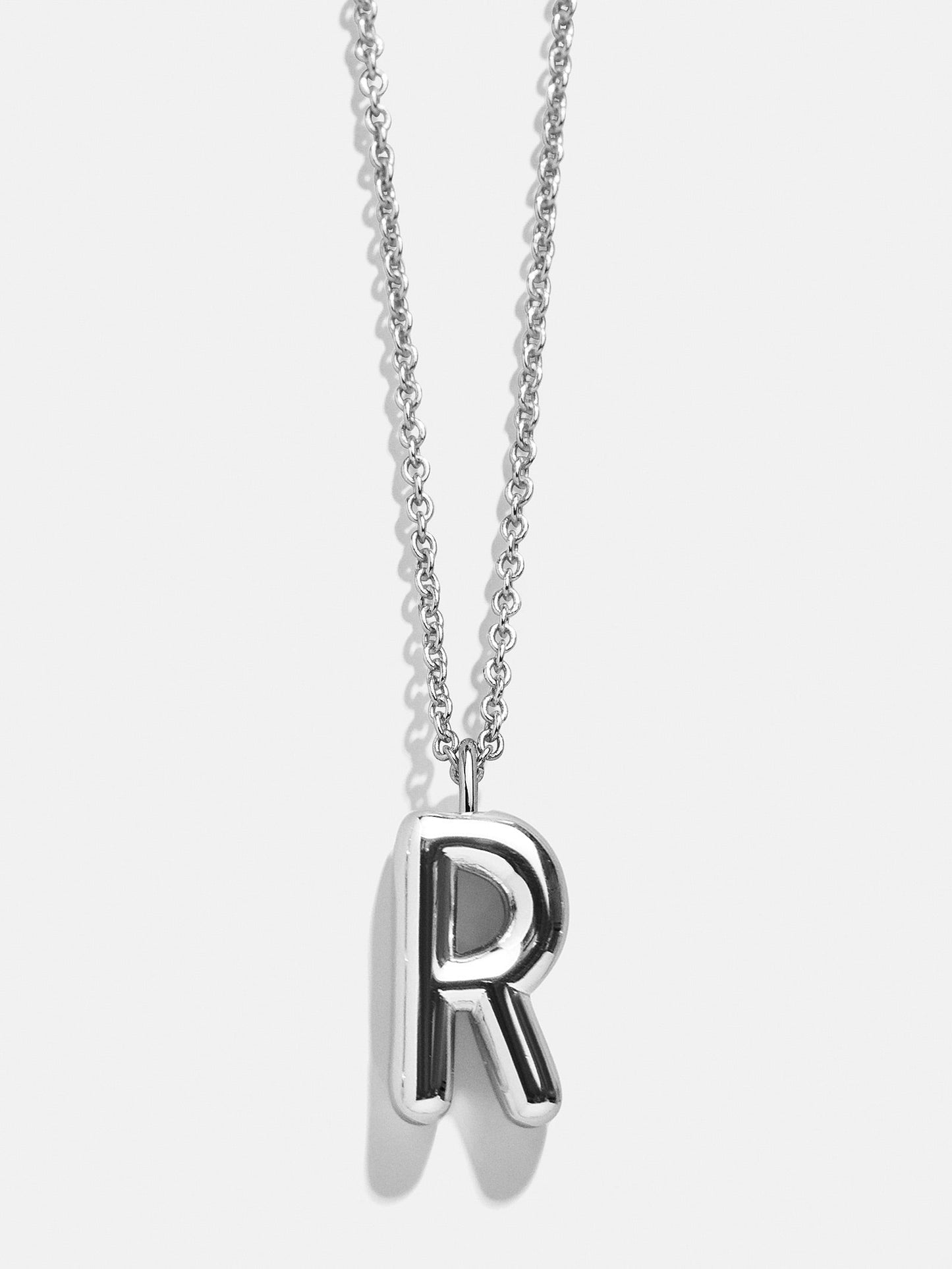 Classic Silver Initial Necklace - Silver