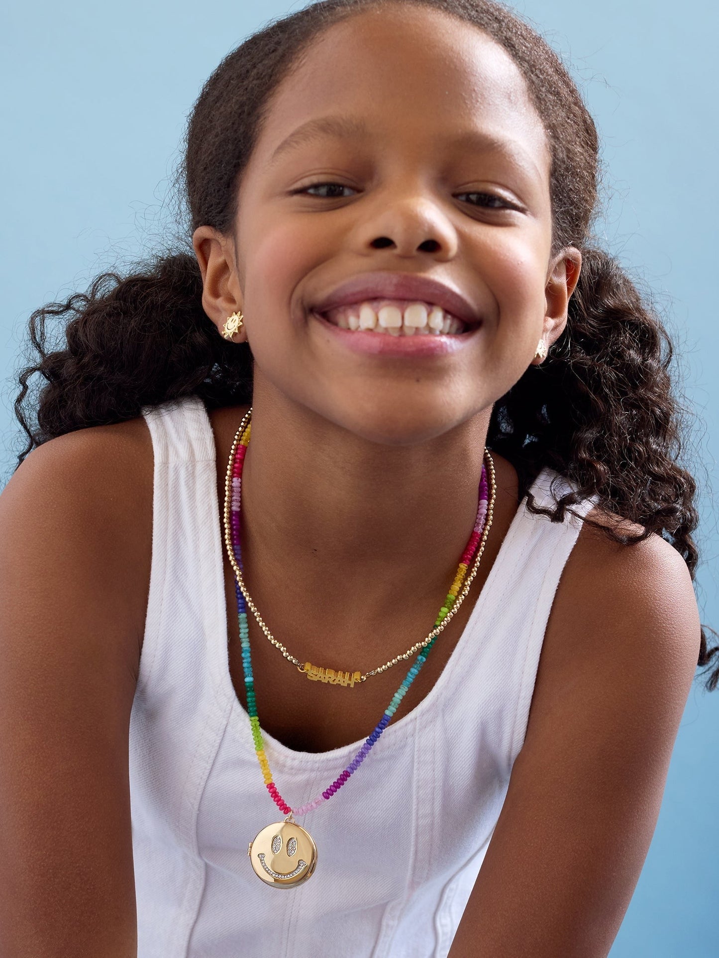 Lil' Smiley Kids’ Locket Necklace - Smiley Face