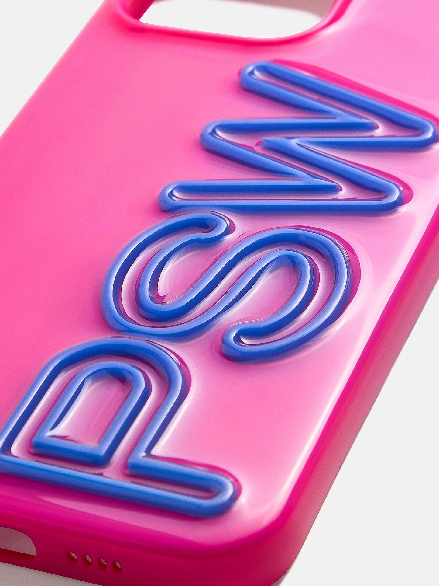 Fine Line Custom iPhone Case - Neon Pink/Cobalt Blue