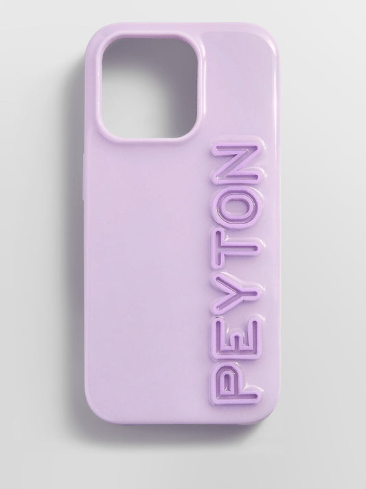 Fine Line Custom iPhone Case - Lavendar/Lavendar