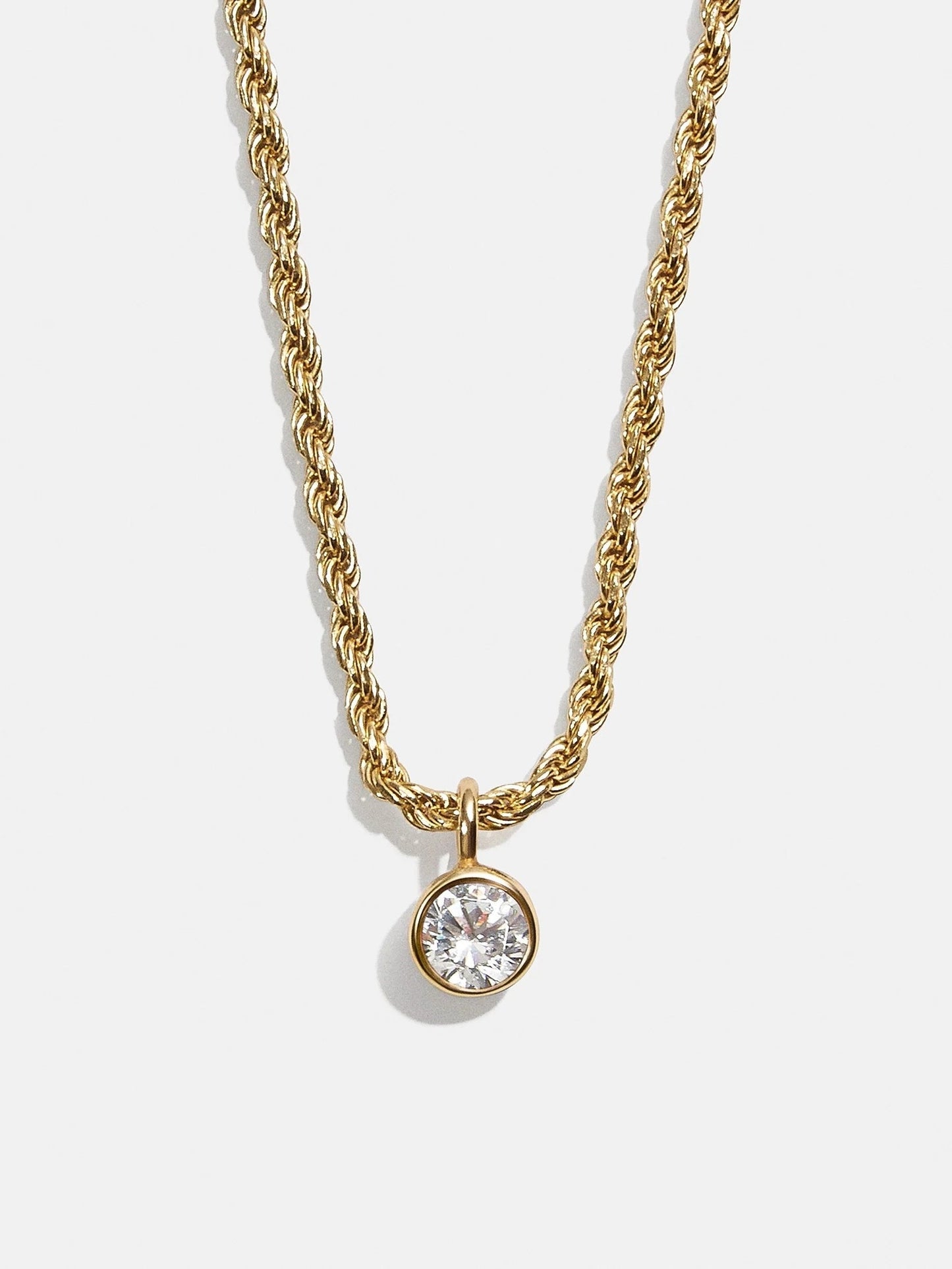 Florence 18K Gold Plated Sterling Silver Birthstone Necklace - Crystal