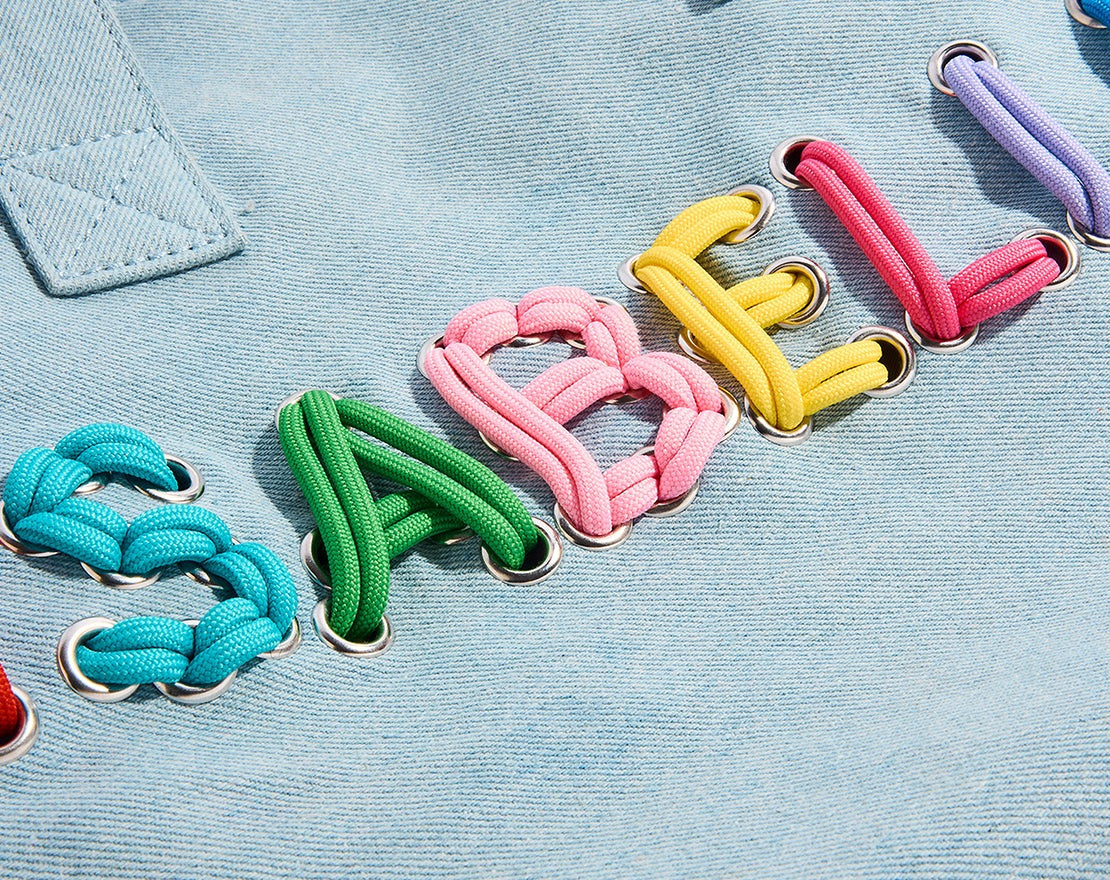 Thready to Go Kids’ Custom Duffle - Light Denim/Multi