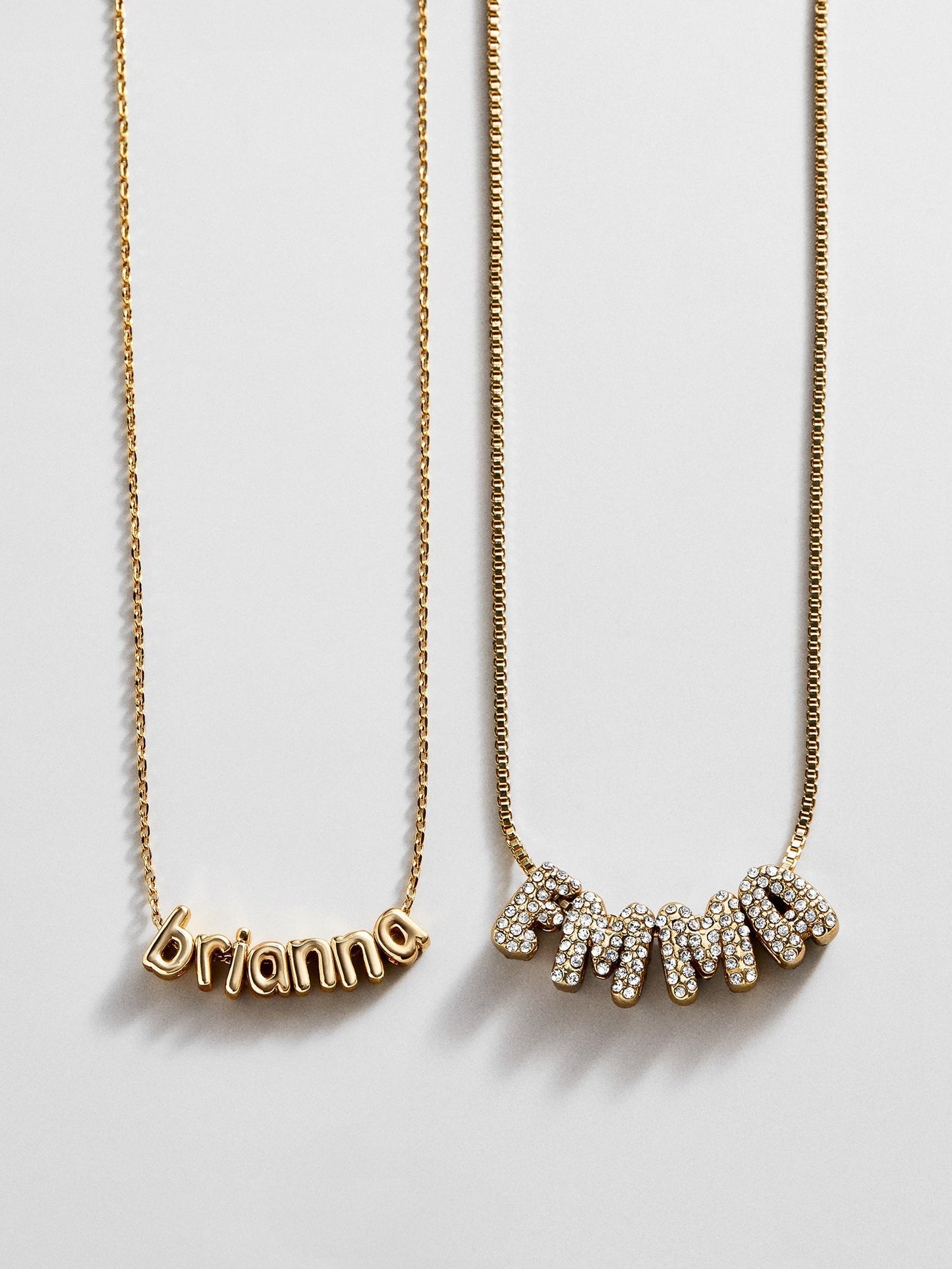 Bubble Letter Custom Necklace - Small Bubble Letter