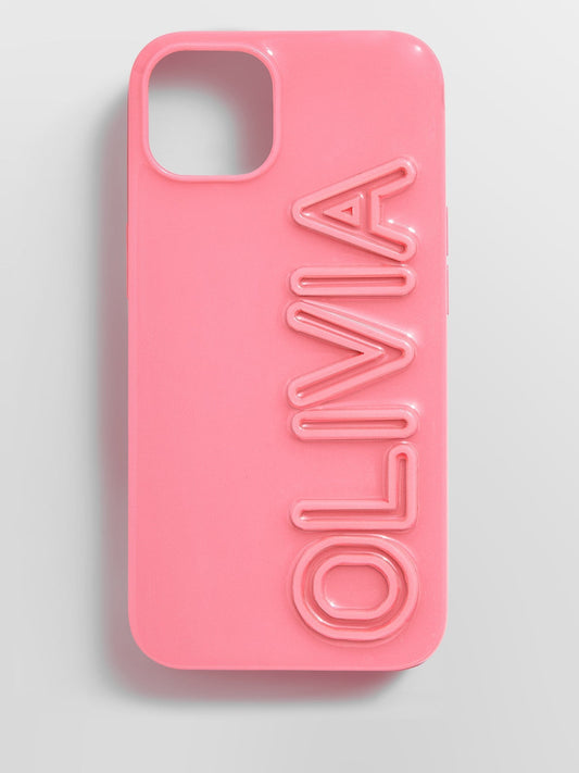 Fine Line Custom iPhone Case - Pink/Pink