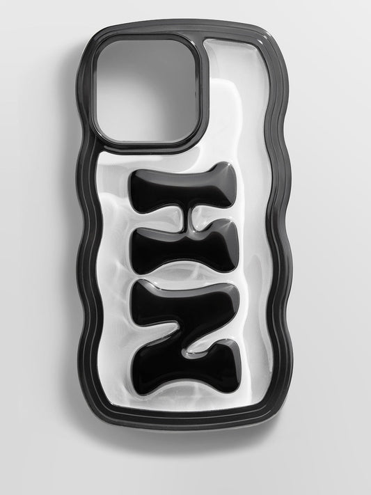 Bubble Custom iPhone Case - Black