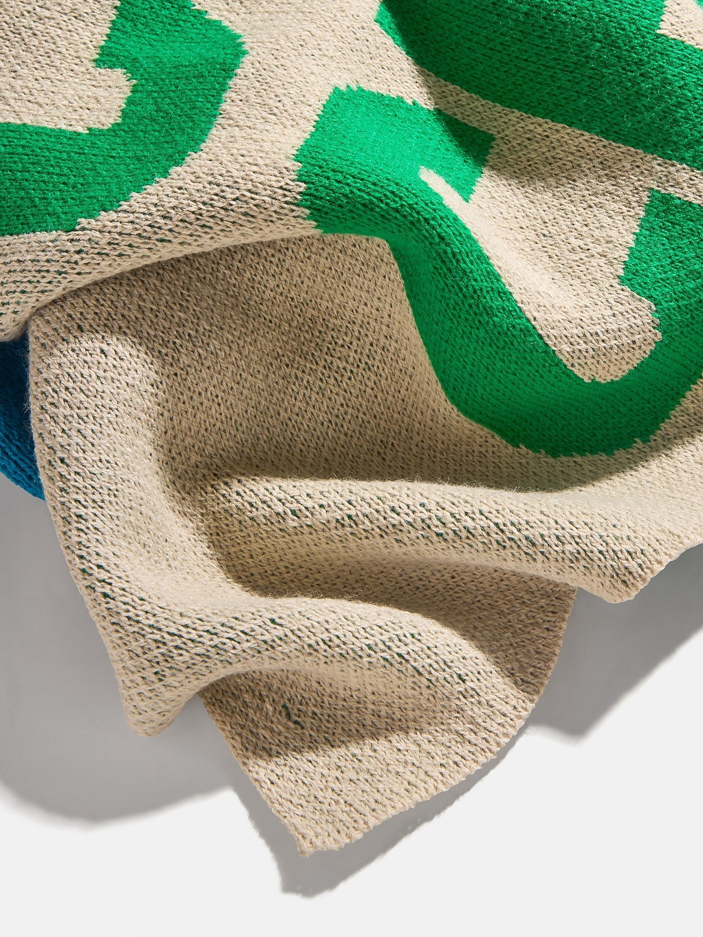 Ombre Name Custom Blanket - Green/Blue