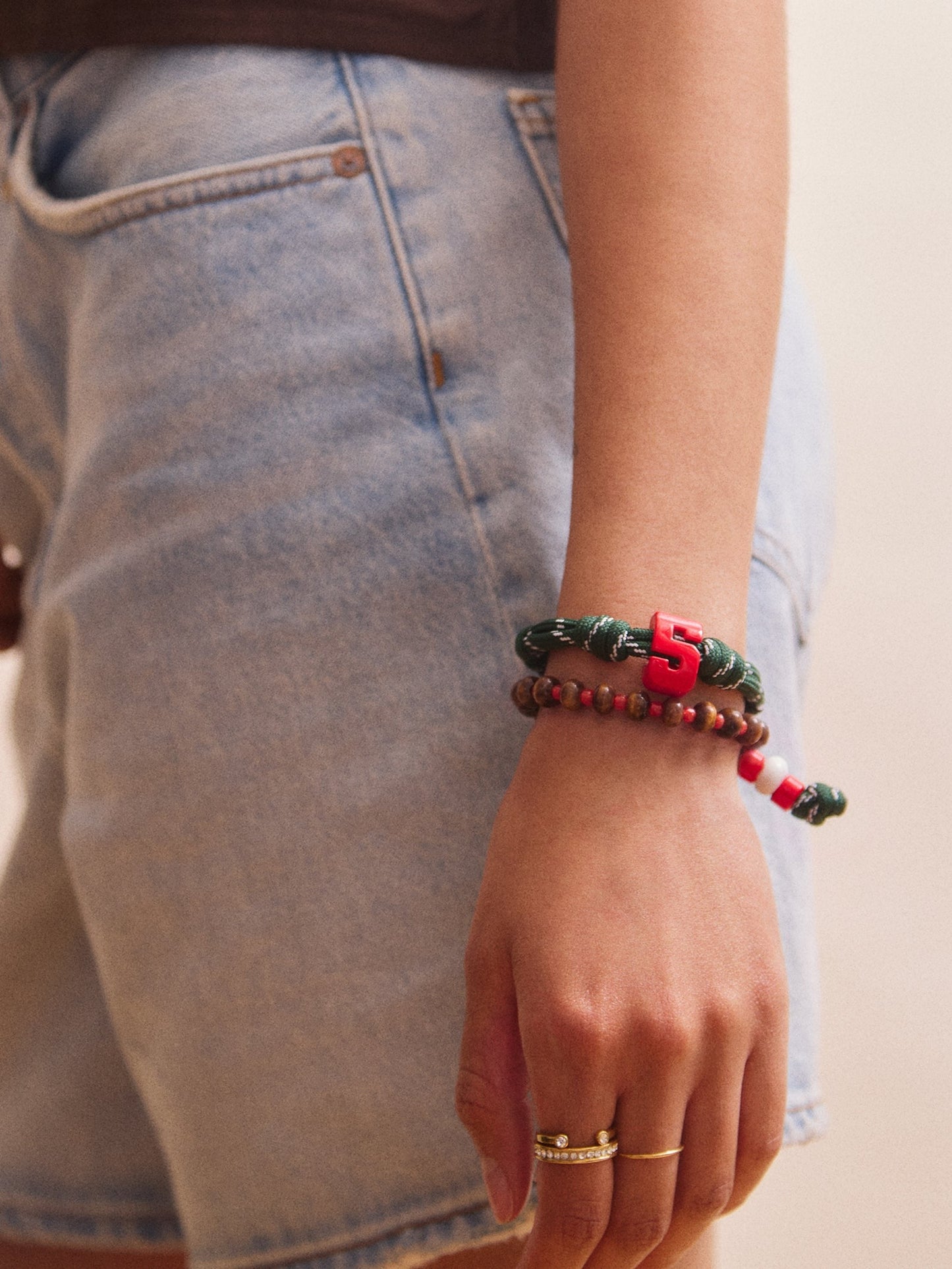 Team Knotty Varsity Custom Bracelet - Mexico Double Digit