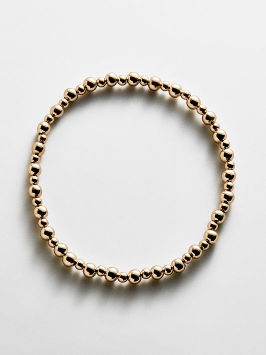 Chelsea Pisa Bracelet - 3MM/4MM Alternating Gold Pisa