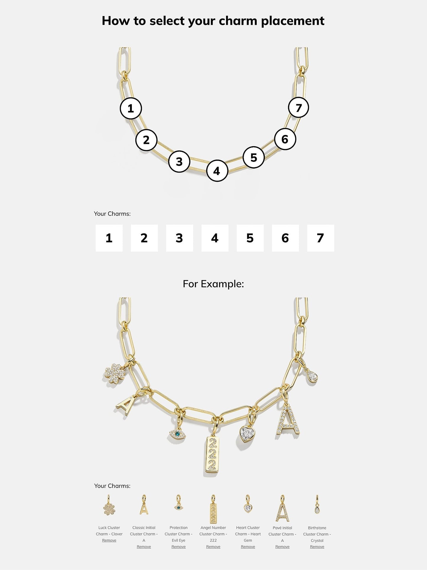 Spaced Custom Charm Necklace - Spaced Charm Necklace