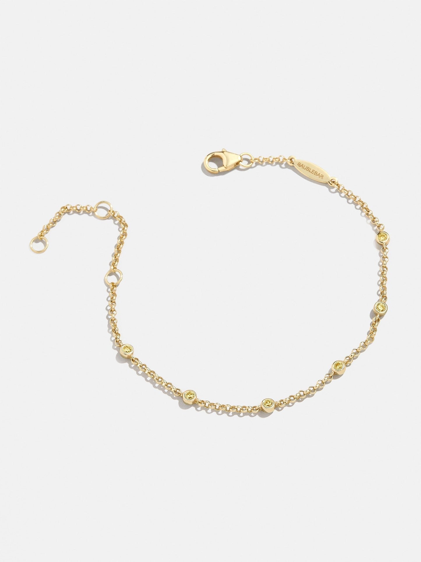 Yasmine 18K Gold Birthstone Bracelet - Topaz