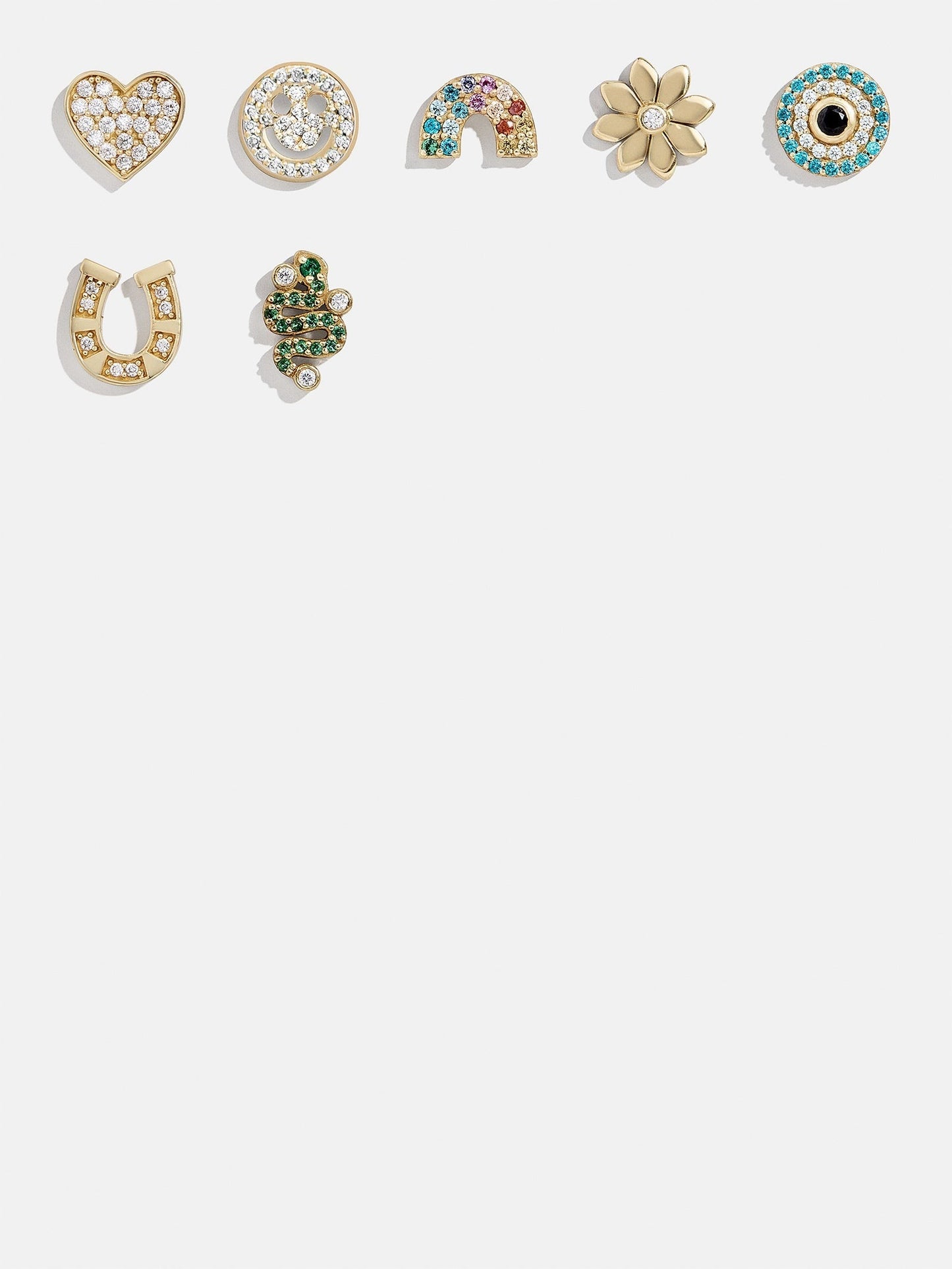 Motif Custom Nameplate Charm - Gold/Pavé