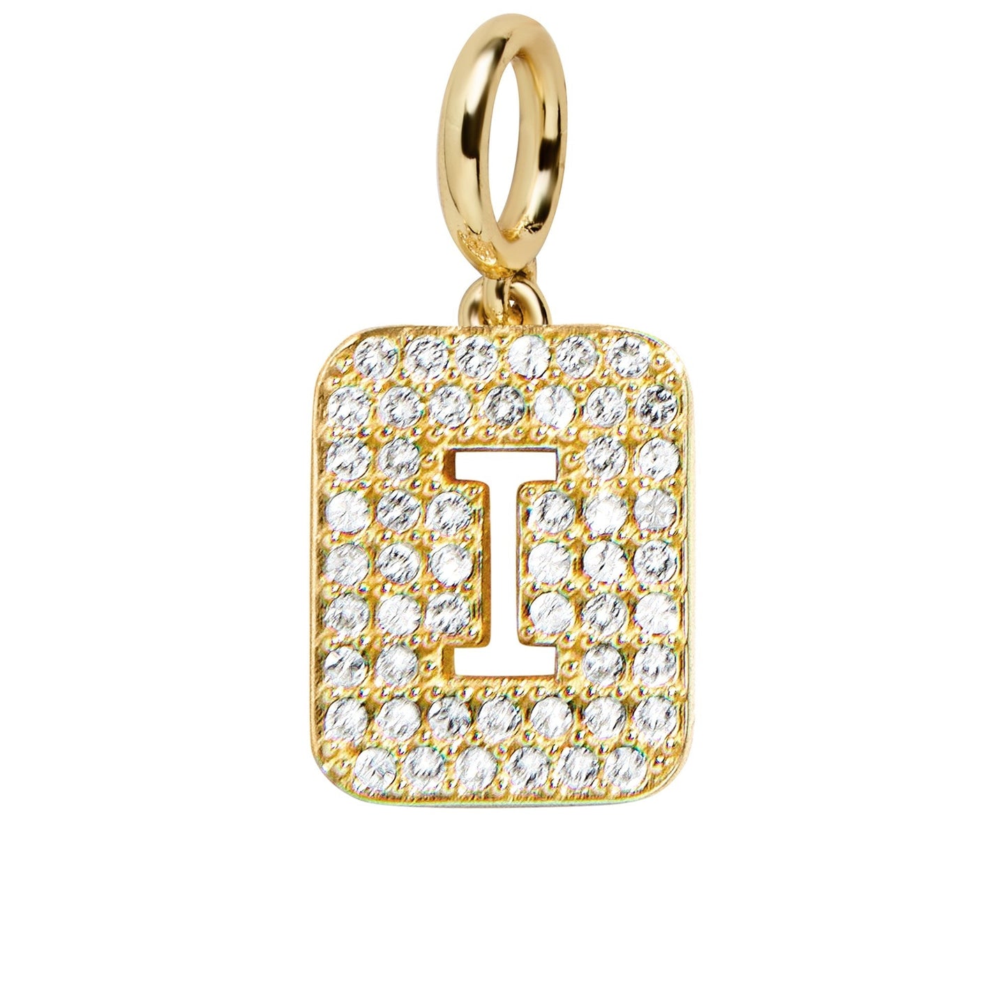 Block Pavé Initial Cluster Charm - I