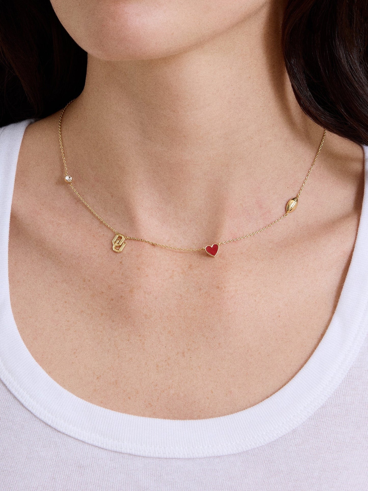 University of Oklahoma Spaced Charm Necklace - University of Oklahoma