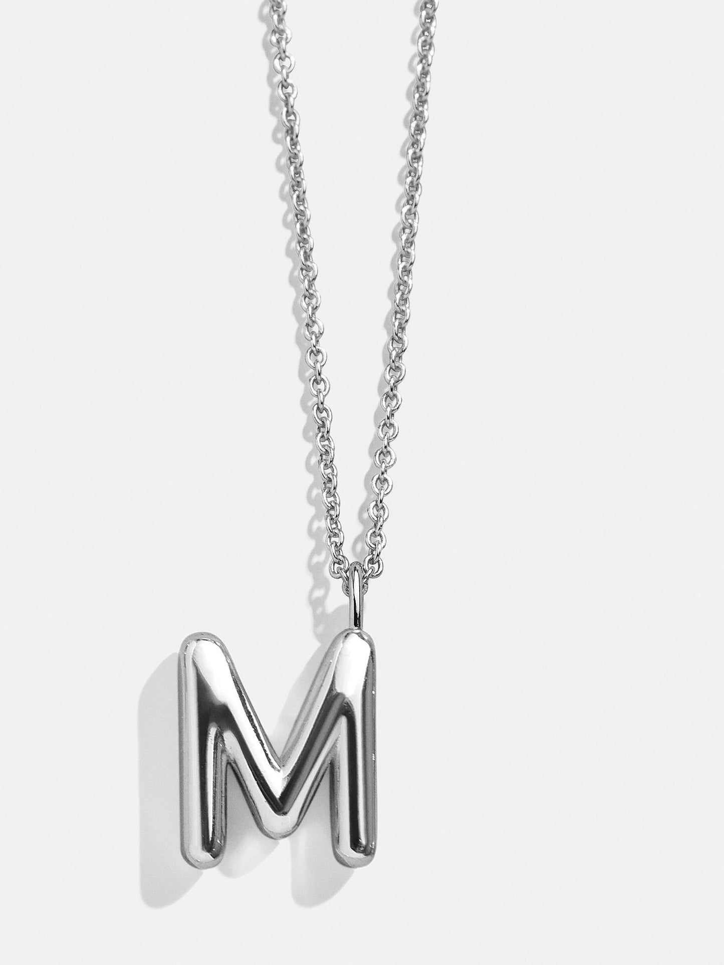 Classic Silver Initial Necklace - Silver