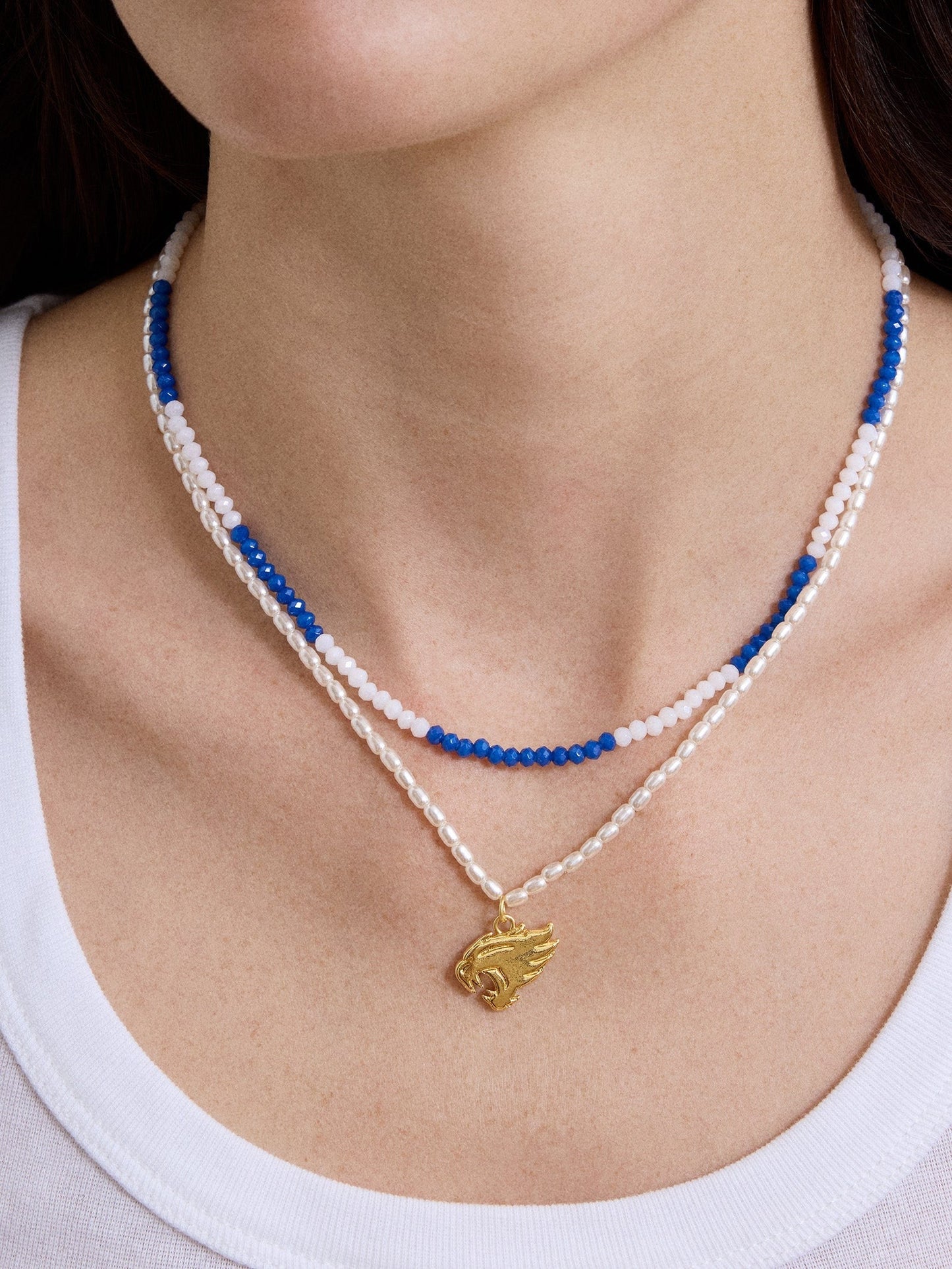 University of Kentucky Beaded Logo Necklace Set - University of Kentucky