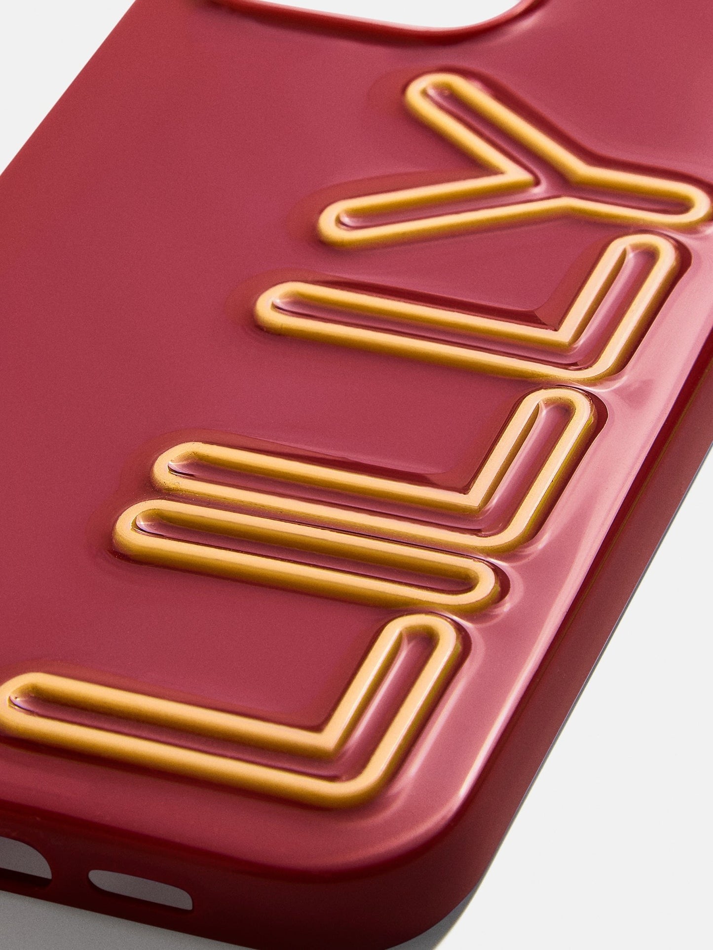 Fine Line Custom iPhone Case - Burgundy/Marigold