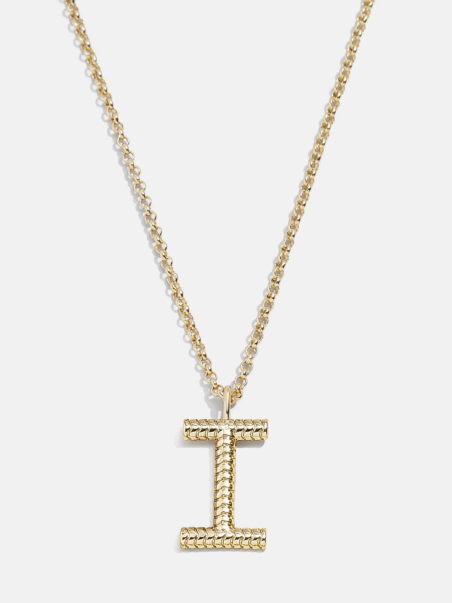 Classic Initial Necklace - Ribbed Initial