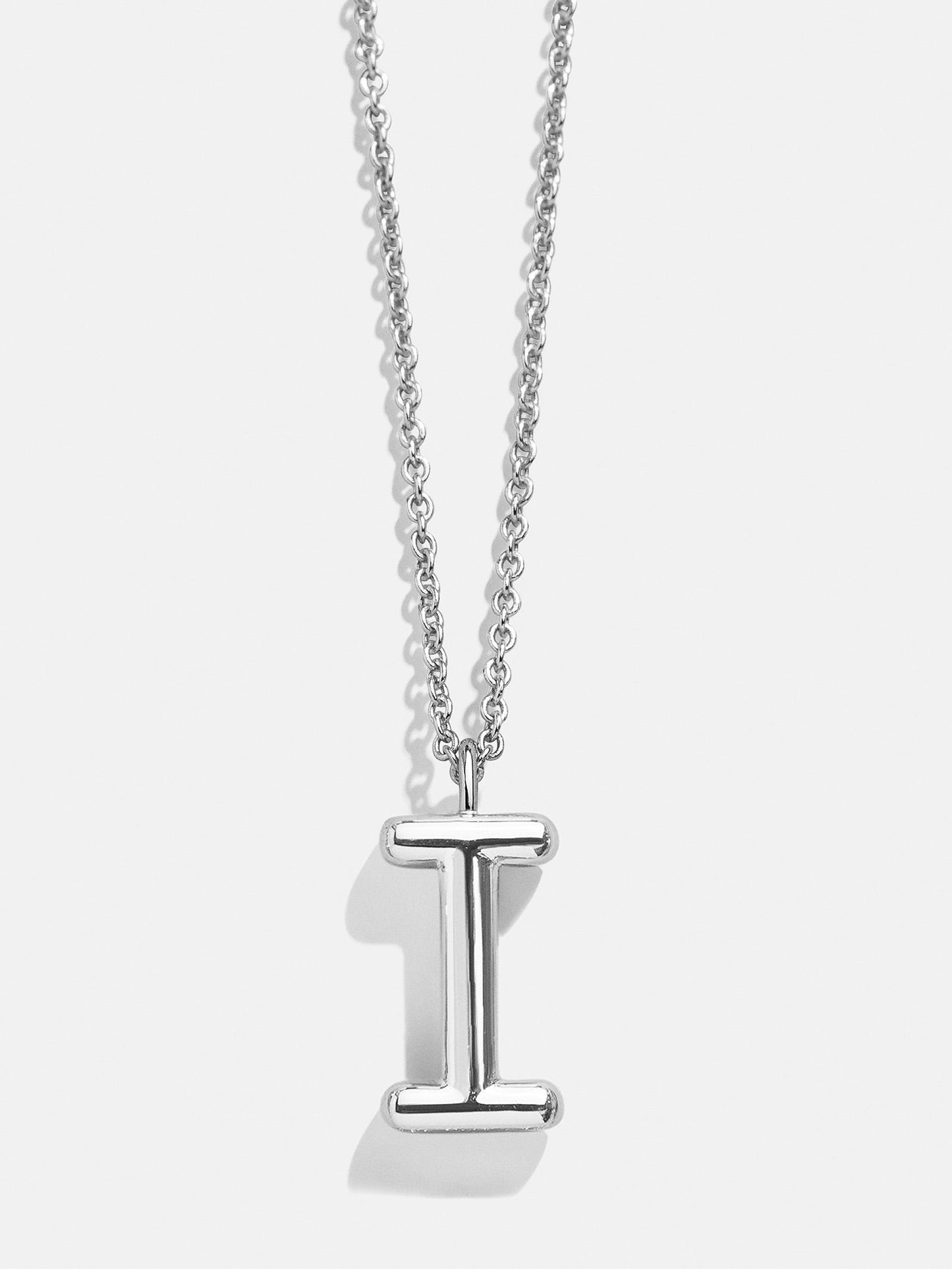 Classic Silver Initial Necklace - Silver