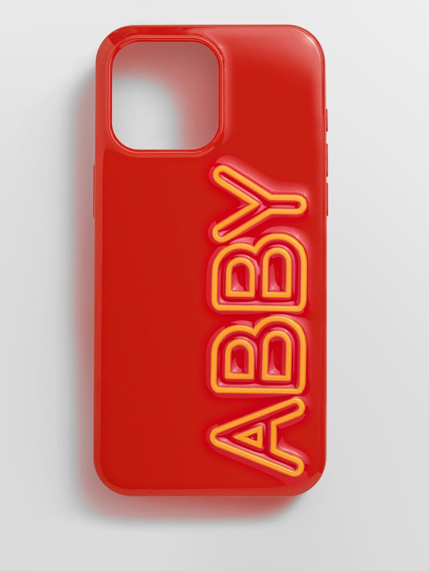 Fine Line Custom Phone Case - Red/Yellow