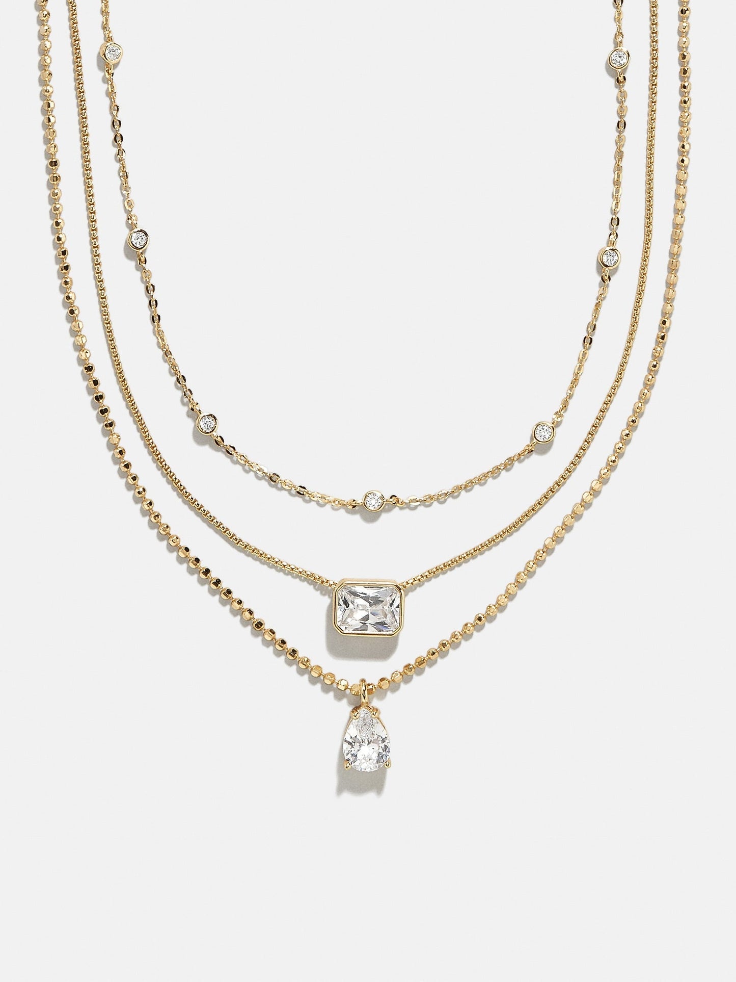 Jenna 14K Gold Layered Necklace - Jenna 14K Gold Layered Necklace