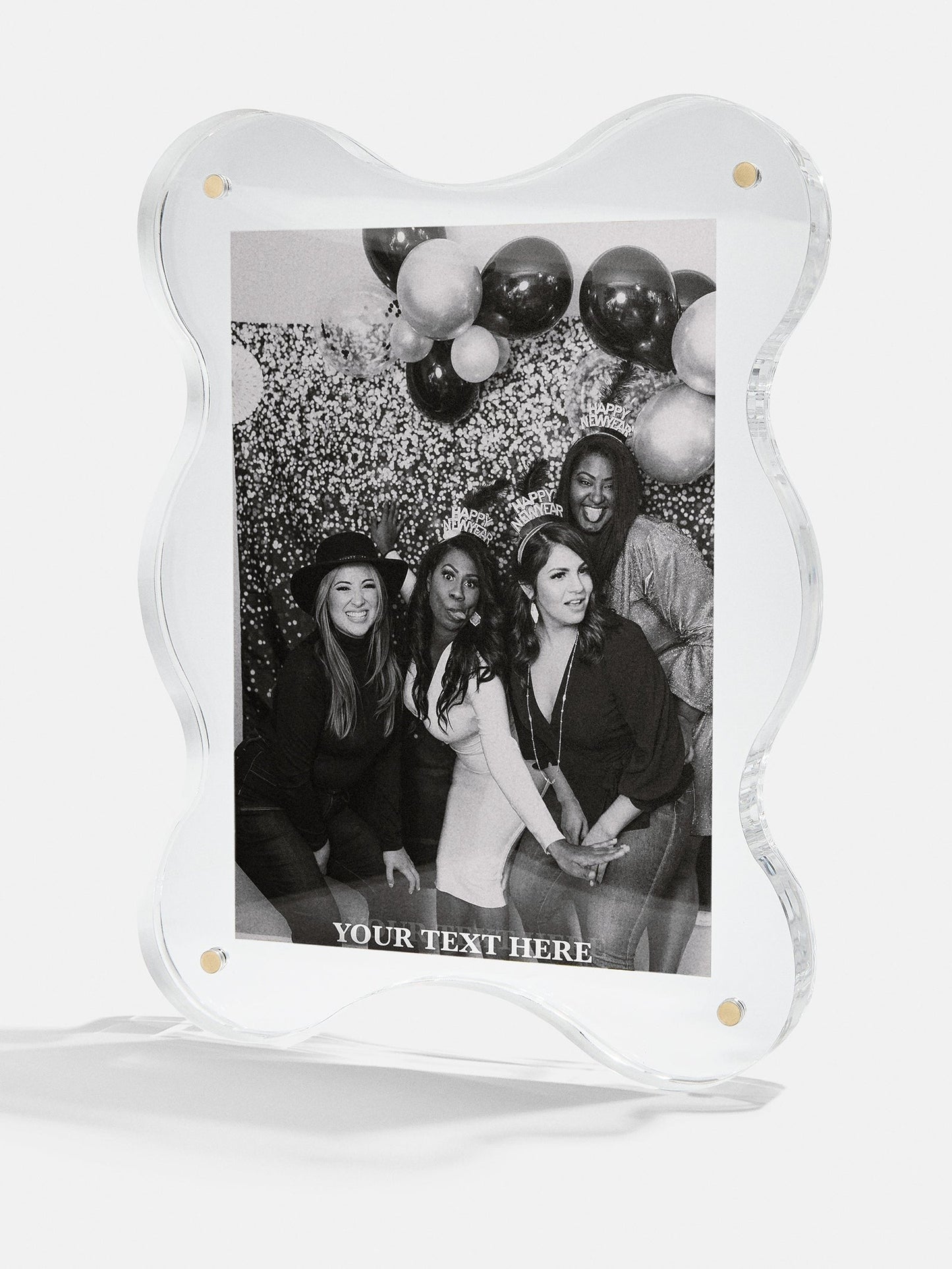 Picture Perfect Vertical Acrylic Frame - Retro Wavy Shape