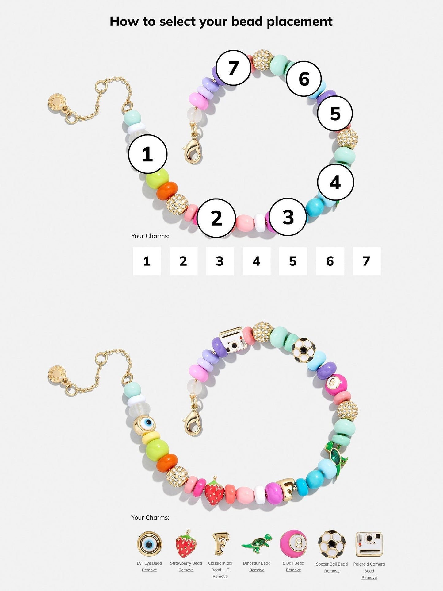 Beaded Custom Charm Bracelet - Multi Beaded Bracelet