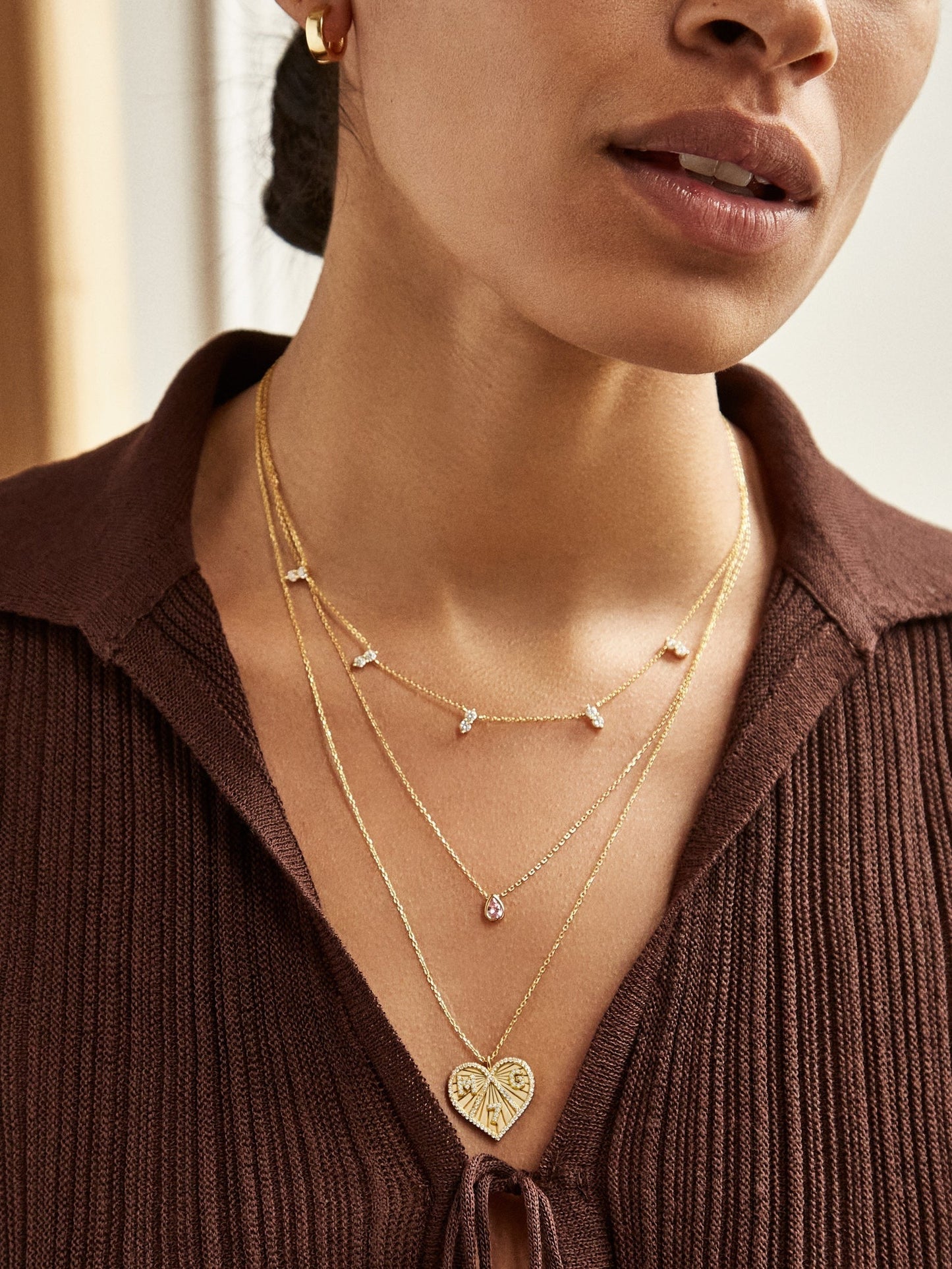 14K Gold Custom Heart Necklace