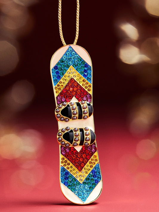 Shred The Season Snowboard Ornament - Snowboard