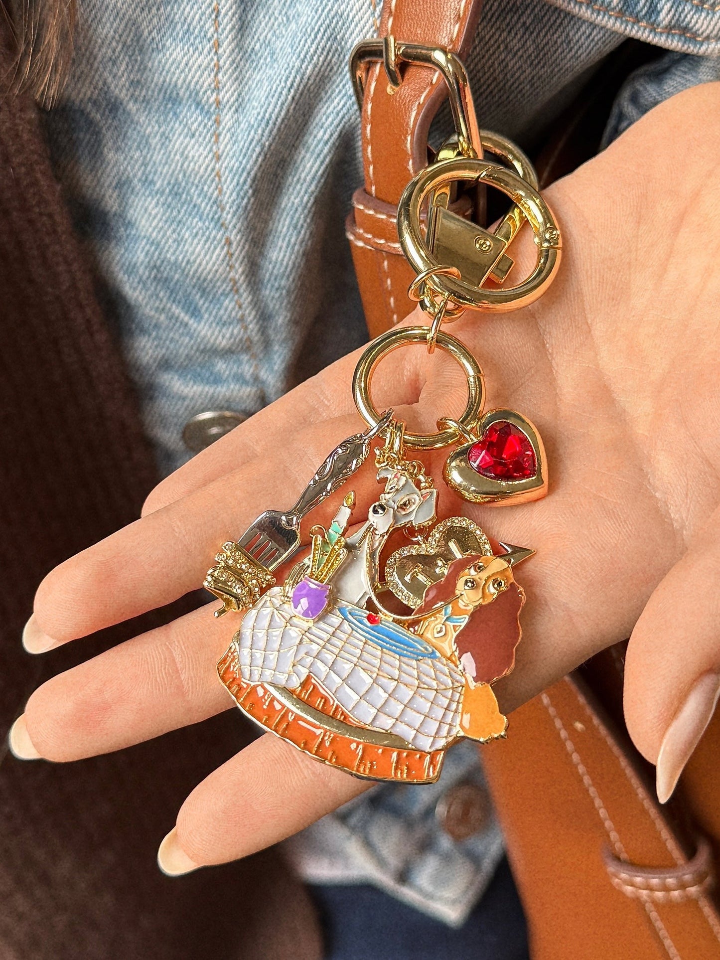 Disney Lady and the Tramp Dynamic Duo Bag Charm - Disney Lady & the Tramp
